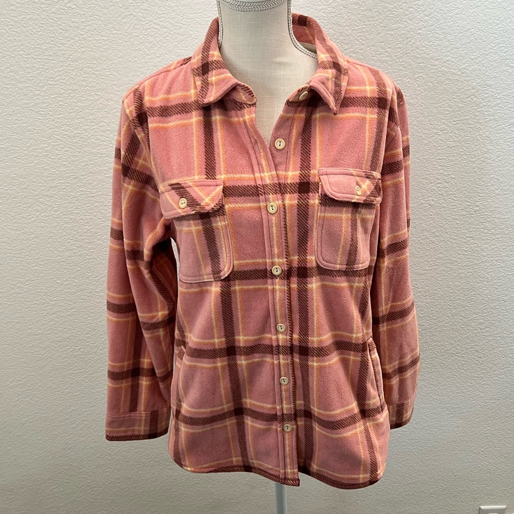 Pink plaid shacket